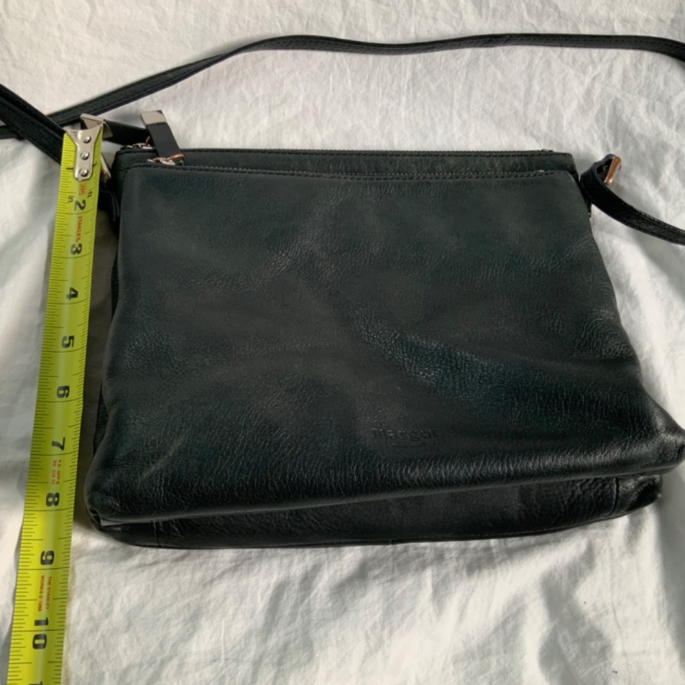 Dark Grey (almost black) Leather Crossbody by Margo - Picture 4 of 9